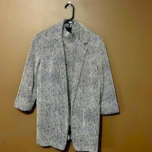 Express Women’s Black and White Tweed Look Cotton Blazer and Shell 2 piece set